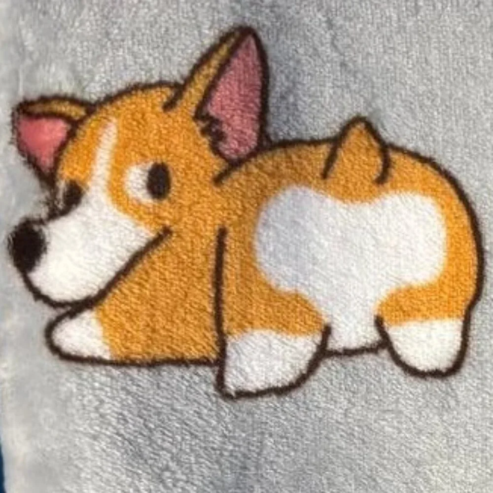 NWT / NEW CORGI ( PEMBROKE / CARDIGAN WELSH ) OVERSIZED 50” X 70” PLUSH THROW